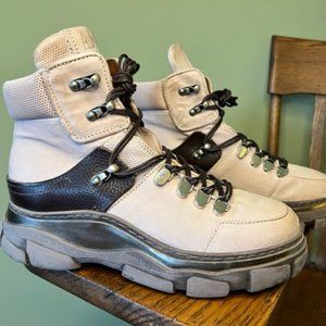 A.S. 98 Miller Leather Hiker Boots, pink and brown, size EU 39